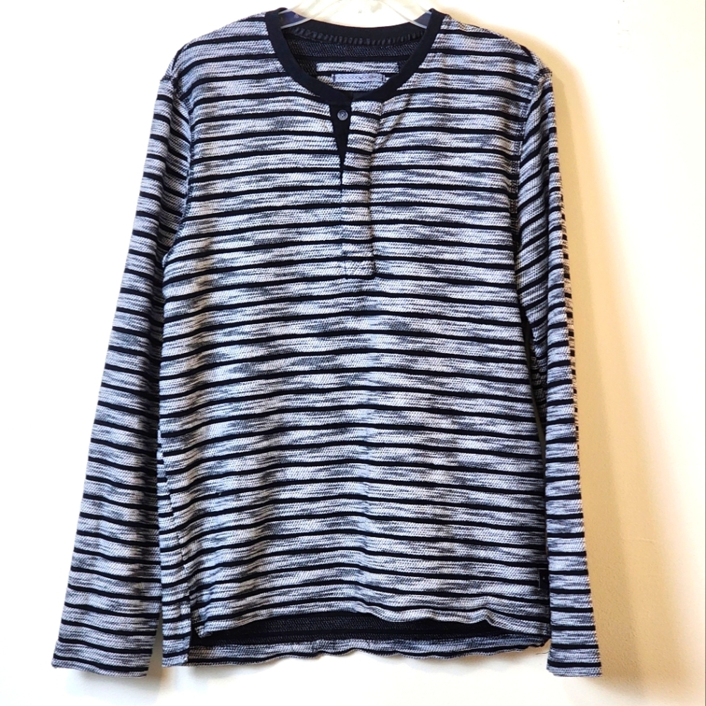 Madison Supply Striped Cotton Tee Long Sleeve